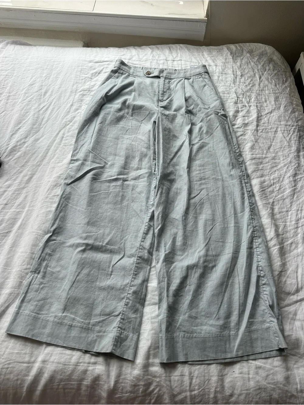 Banana Republic Light Blue Wide-Leg Pants